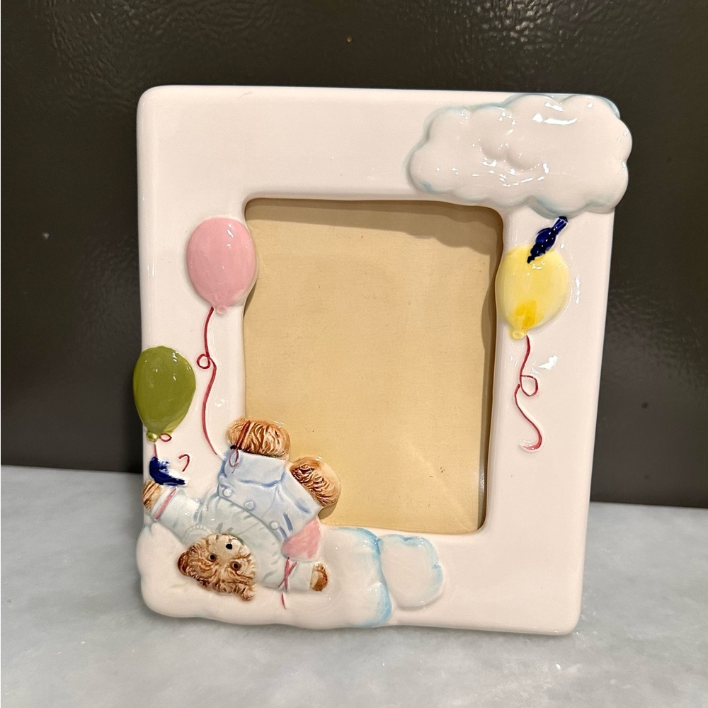 HUMMELWERK 1984 Bialosky Teddy Picture Frame | vintage ceramic